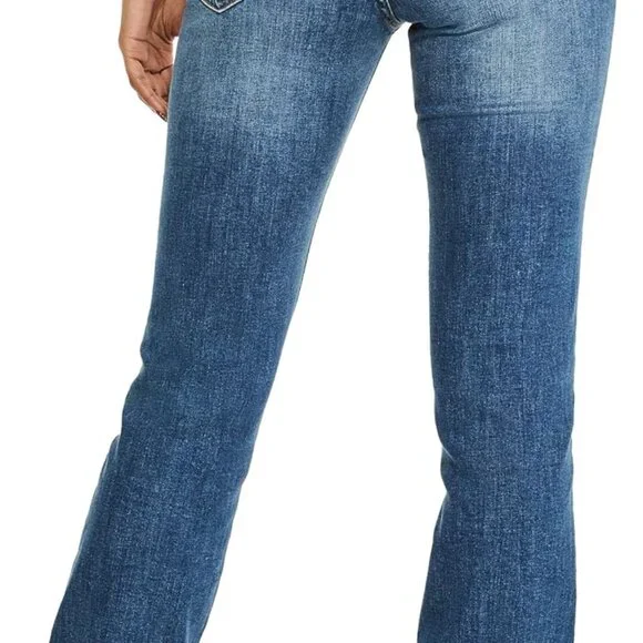 Classic Women's Mid Rise Bootcut Jeans, Size 8 - Everyday Comfort in Medium Wash